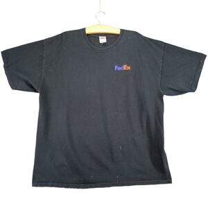 FedEx March of Dimes T Shirt Mens Size 2XL Black Double Sided Logo Graphic